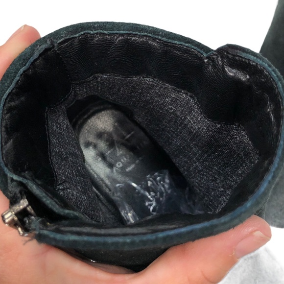 Black Aquatalia Quilted Leather Suede Booties Sz 7 - Picture 16 of 16